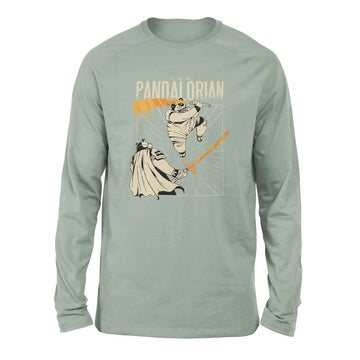 The Pandalorian Men/Unisex Drop Shoulder Sweatshirt in Dusty Blue color